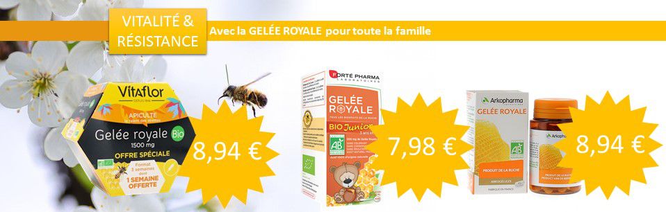 Le plein de vitamines avec la gelée royale -Pharmacie VEAU (France) vente en ligne